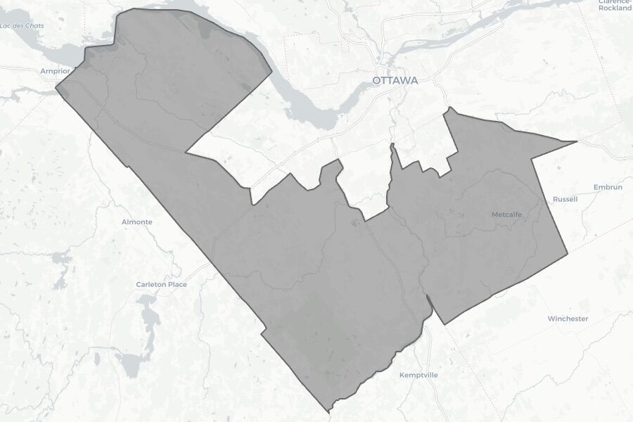 Carleton 2025 federal election riding boundaries map